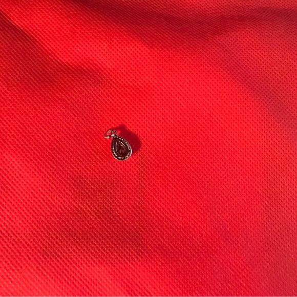 1.78 CT GARNET & DIAMOND 925 STERLING SILVER PENDANT - Picture 3 of 3